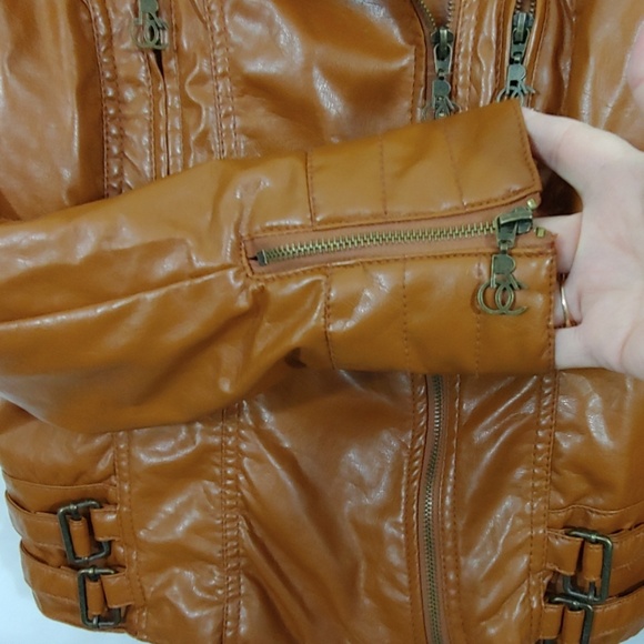 Rocawear Faux Leather Jacket Bling & Studs Size S - Picture 4 of 8